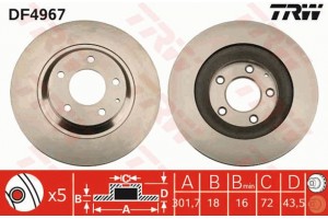 Trw Δισκόπλακα - DF4967