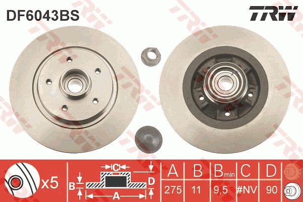 Trw Δισκόπλακα - DF6043BS
