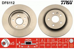 Trw Δισκόπλακα - DF6112