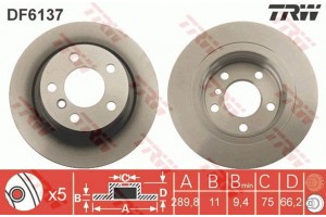 Trw Δισκόπλακα - DF6137