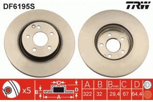 Trw Δισκόπλακα - DF6195S