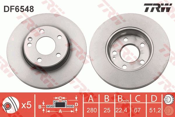 Trw Δισκόπλακα - DF6548