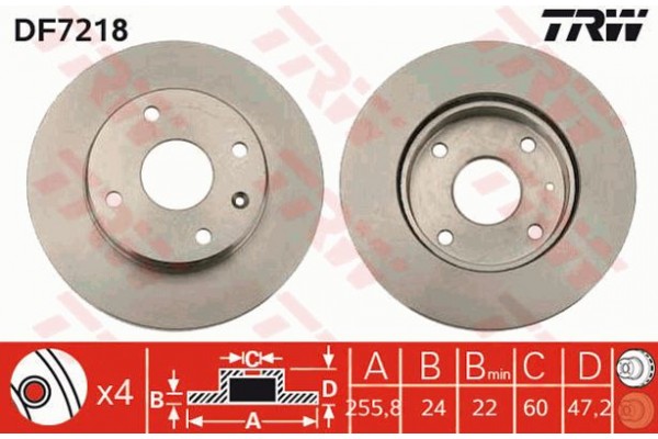 Trw Δισκόπλακα - DF7218
