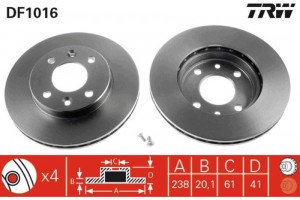Trw Δισκόπλακα - DF1016
