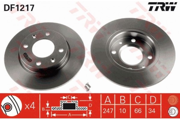 Trw Δισκόπλακα - DF1217 Trw Δισκόπλακα - DF1217