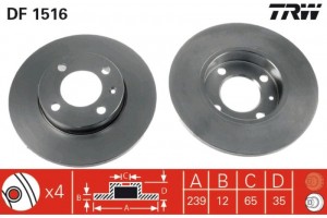 Trw Δισκόπλακα - DF1516
