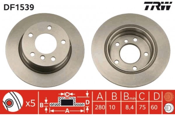 Trw Δισκόπλακα - DF1539 Trw Δισκόπλακα - DF1539
