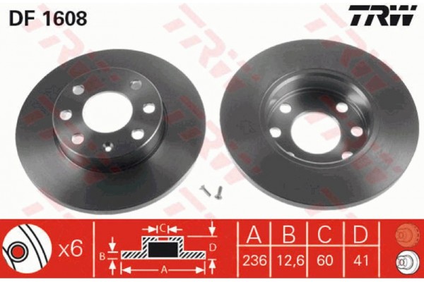 Trw Δισκόπλακα - DF1608 Trw Δισκόπλακα - DF1608