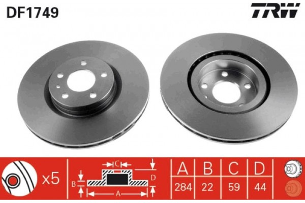 Trw Δισκόπλακα - DF1749 Trw Δισκόπλακα - DF1749