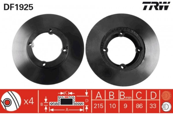 Trw Δισκόπλακα - DF1925