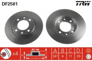 Trw Δισκόπλακα - DF2581