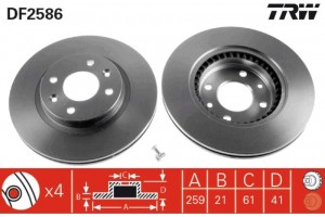 Trw Δισκόπλακα - DF2586