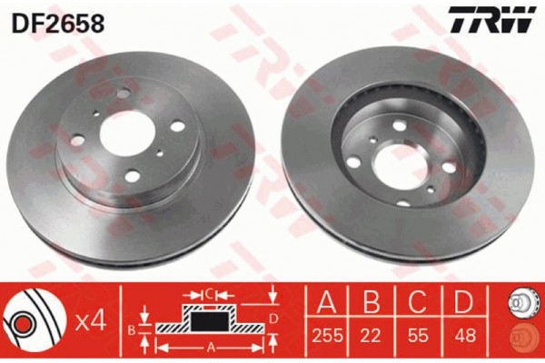 Trw Δισκόπλακα - DF2658 Trw Δισκόπλακα - DF2658