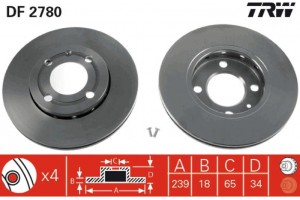 Trw Δισκόπλακα - DF2780