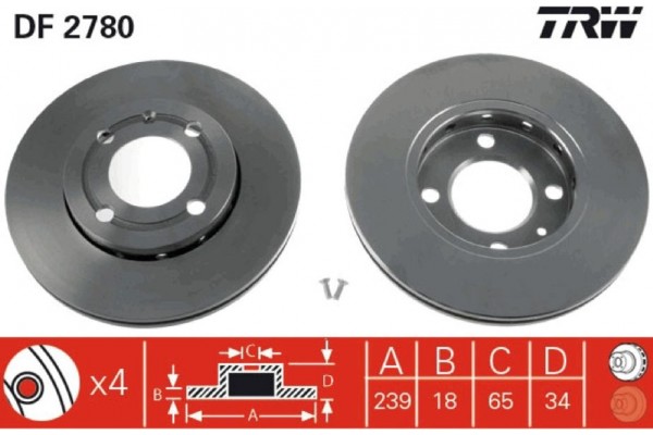 Trw Δισκόπλακα - DF2780