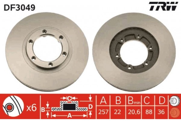 Trw Δισκόπλακα - DF3049 Trw Δισκόπλακα - DF3049
