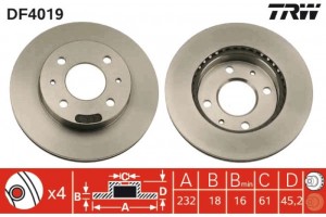 Trw Δισκόπλακα - DF4019