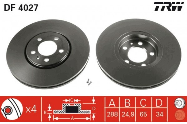 Trw Δισκόπλακα - DF4027