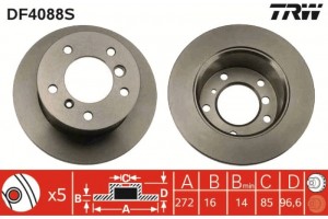Trw Δισκόπλακα - DF4088S