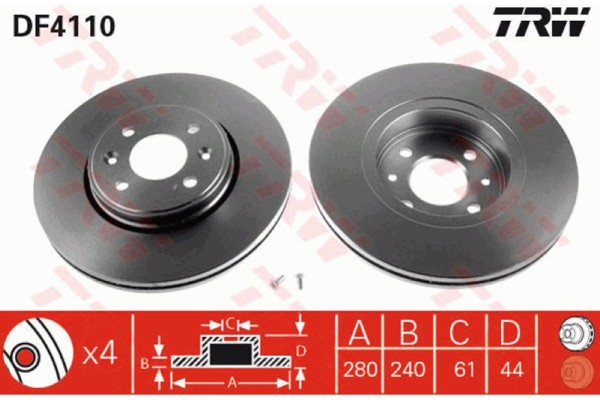 Trw Δισκόπλακα - DF4110