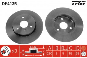 Trw Δισκόπλακα - DF4135