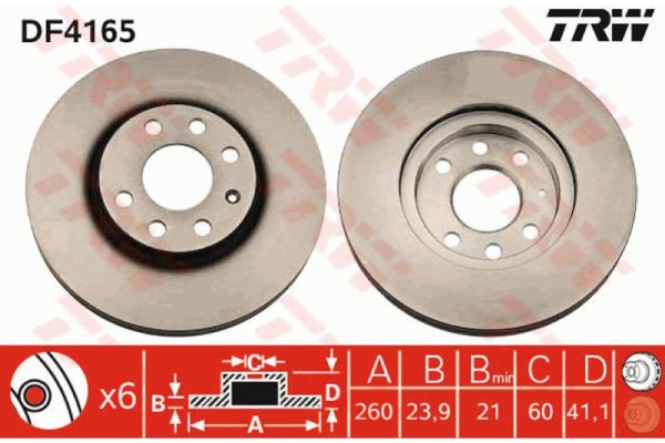 Trw Δισκόπλακα - DF4165 Trw Δισκόπλακα - DF4165