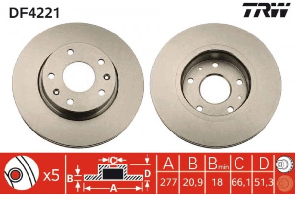 Trw Δισκόπλακα - DF4221 Trw Δισκόπλακα - DF4221