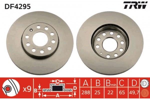 Trw Δισκόπλακα - DF4295