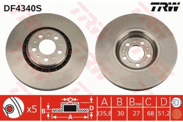 Trw Δισκόπλακα - DF4340S Trw Δισκόπλακα - DF4340S