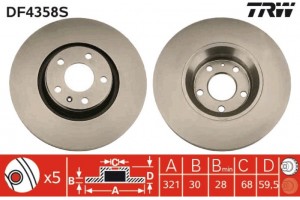 Trw Δισκόπλακα - DF4358S