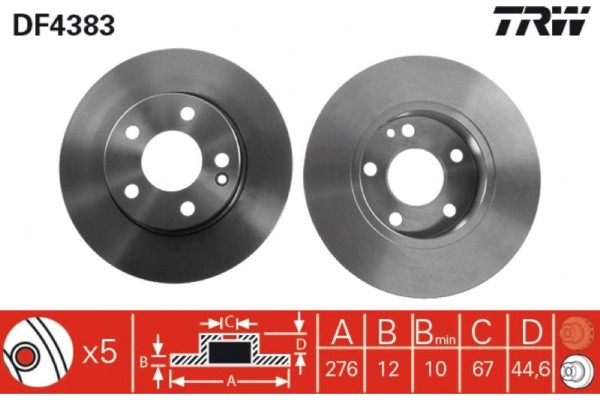 Trw Δισκόπλακα - DF4383 Trw Δισκόπλακα - DF4383