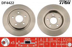 Trw Δισκόπλακα - DF4422