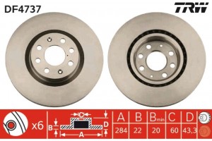 Trw Δισκόπλακα - DF4737