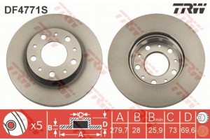Trw Δισκόπλακα - DF4771S