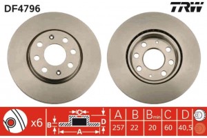 Trw Δισκόπλακα - DF4796