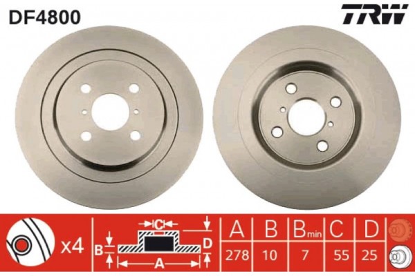 Trw Δισκόπλακα - DF4800