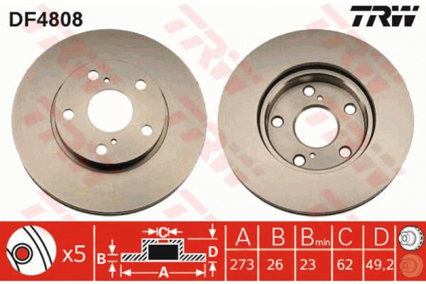 Trw Δισκόπλακα - DF4808 Trw Δισκόπλακα - DF4808