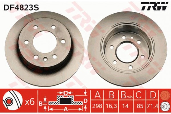 Trw Δισκόπλακα - DF4823S Trw Δισκόπλακα - DF4823S