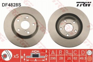 Trw Δισκόπλακα - DF4828S