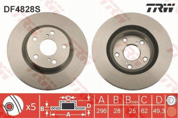 Trw Δισκόπλακα - DF4828S Trw Δισκόπλακα - DF4828S