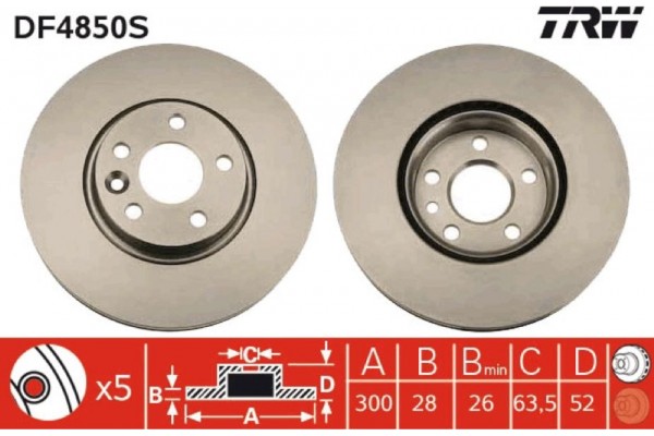 Trw Δισκόπλακα - DF4850S Trw Δισκόπλακα - DF4850S