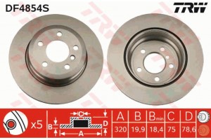 Trw Δισκόπλακα - DF4854S