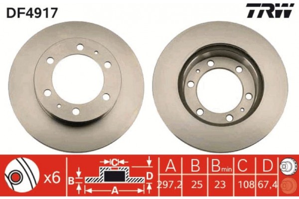 Trw Δισκόπλακα - DF4917 Trw Δισκόπλακα - DF4917