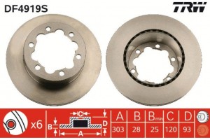 Trw Δισκόπλακα - DF4919S