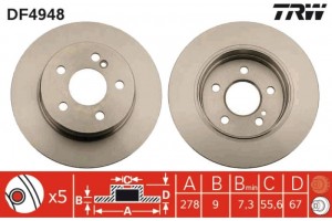 Trw Δισκόπλακα - DF4948