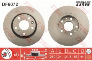 Trw Δισκόπλακα - DF6072