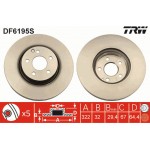 Trw Δισκόπλακα - DF6195S