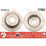 Trw Δισκόπλακα - DF6214 Trw Δισκόπλακα - DF6214