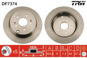 Trw Δισκόπλακα - DF7374