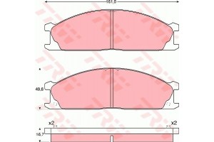 Trw Σετ τακάκια, Δισκόφρενα - GDB1017